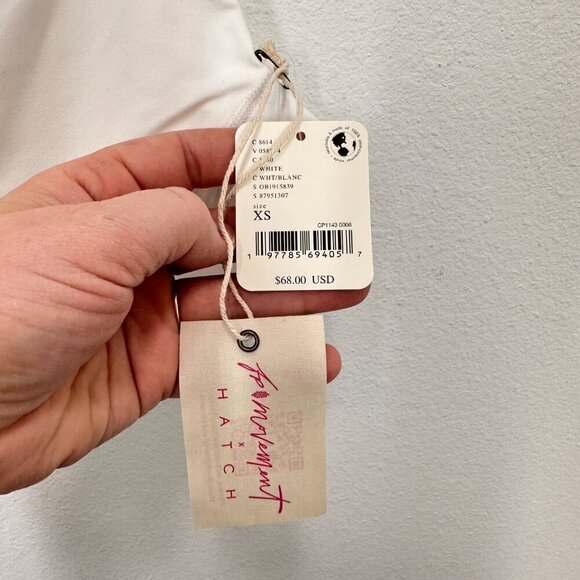 FP Movement x HATCH Crisp White Free People Sports Bra Maternity Size XS NWT - Picture 2 of 5